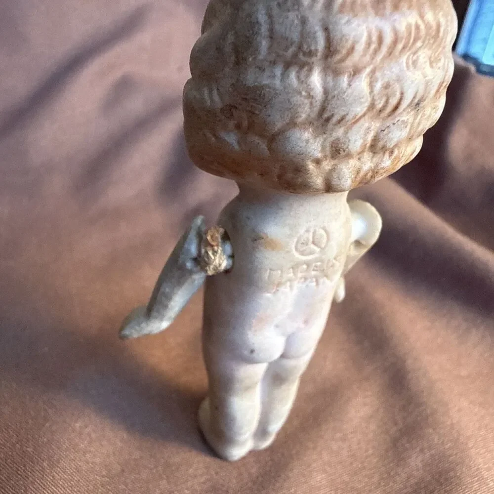 Vintage Frozen Charlotte Type Bisque Japan Doll 3.5”